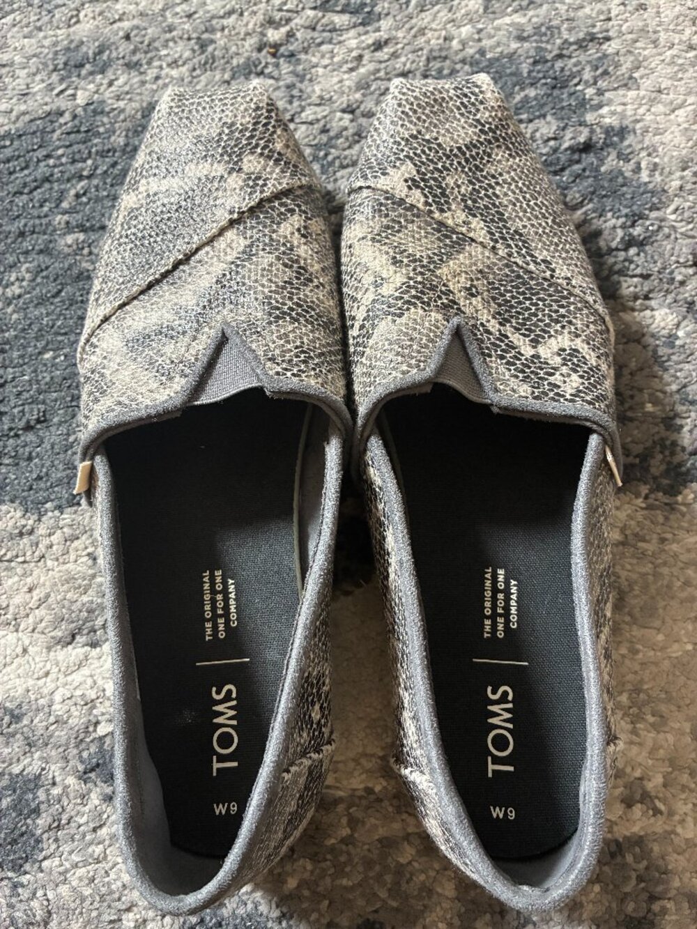 Tom's Faux Snakeskin Alpargatas